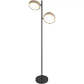 Näve LED-gulvlampe Tessa svart/beige 165 cm Touchdim CCT 2 lyskilder.