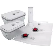 Zwilling ZWILLINGStartsett Vakuum Glas Fresh & Save 7 delerHvitVakuumpakkereFra Homeroom