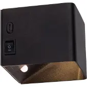 Näve LED-vegglampe Cube batteri, magnetisk, svart