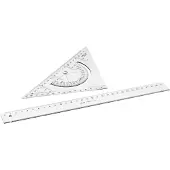 Linex Skolesett - 2 Deler - Vinkelmåler/Linjal - - OneSize - Linjal