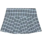 Superdry Logo Pleated Check Miniskjørt