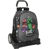 Safta Evolution Minecraft Graffiti 22.5l 44x32x16 Cm Ryggsekk Med Hjul