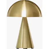 Hubsch LED-batteridrevet bordlampe Mush, messing, IP44 dimbar