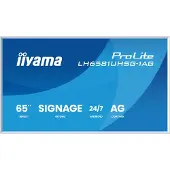 Iiyama ProLite LH6581UHSG-1AG - 65 Diagonalklasse (64.5 synlig) LED-bakgrunnsbelyst LCD-skjerm - intelligent skilting - med innebygd SoC-mediespiller - 4K UHD (2160p) 3840 x 2160 - hvit ramme, matt f