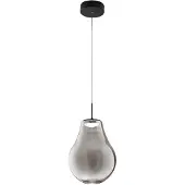 FABAS LUCE LED-hengelampe Noa, grå, glass, Ø 25 cm, CCT, dimbar