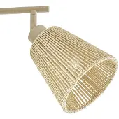 LINDBY downlight Anuva, 86 cm, 5 lyskilder, beige, papir