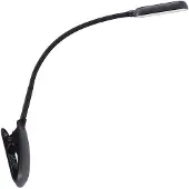 PRIOS LED-klemmelampe Najari, svart, oppladbart batteri, USB, 51 cm