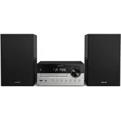 Philips TAM4205M2/12, Hjemmelydanlegg (mikro), Svart, Sølv, Brett, 80 W, 2-veis, 4 O