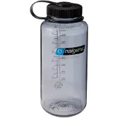 Nalgene wide mouth sustain, Drikkeflaske, 1000 ml, Gray/Black Cap