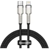 Baseus Cafule, 1 m, Lightning, USB C, Hankjønn, Hankjønn, Sort