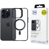3mk Protection 3mk Satin Armor MagCase med MagSafe til iPhone 15 Pro Max – gjennomsiktig med svart ramme