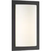 LCD Utendørs vegglampe Luis, grafitt, E27, glass, stål, aluminium