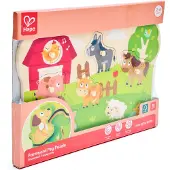 Hape Puslespill - Tre - 9 Brikker - Bondegård - - OneSize - Puslespill