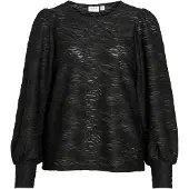 Vila Fina O-neck Top Langermet Bluse