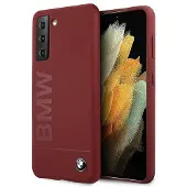 BMW Signaturlogoetui i silikon for Samsung Galaxy S21+ - Rød