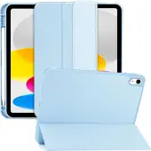 Tech-Protect iPad 2022/2025 SmartCase Pen Tri-Fold Folio-deksel - Himmelblå