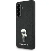 Karl Lagerfeld Fast glitter Ikonik Logo metallnålveske for Samsung Galaxy A36 - Svart