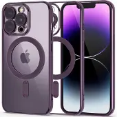 Tech-Protect iPhone 14 Pro MagShine-deksel - MagSafe-kompatibelt - Lilla / Klar