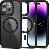 TechProtection iPhone 15 Pro Magmat Deksel - MagSafe-kompatibel - Gjennomskinnelig Svart