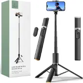 Tech-Protect L08S Bluetooth Selfie Stick with Remote Control Tripod up to 141cm - Black