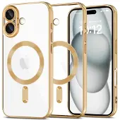 TechProtection iPhone 16 MagFlex-deksel - MagSafe-kompatibelt - Klar / Gull
