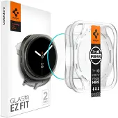 Spigen GLAS.tR EZ Fit skjermbeskytter for Galaxy Watch 8 (44mm), 2-pk