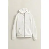 Gant for woman. 4202588 Off-white Tonal Shield zip-up hoodie (XS), Casual, Cotton