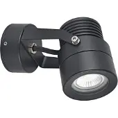LCD Utendørs veggspot 5119, svart, Ø 7 cm, metall, IP54, GU10