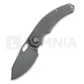 Kunwu Knives Padre - Stonewashed - Titanium foldekniv, Diamond Texture