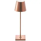Sigor Nuindie LED oppladbar bordlampe, USB-C, bronse, IP54, dimbar