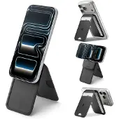 Spigen Slim Fold (Mag Fit) S314-2, Kortholder, Svart, PU lær, Apple, 1 stykker
