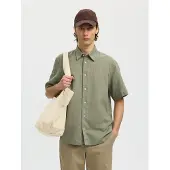 Selected Claus Clay Linen Regular Fit Kortarmet Skjorte