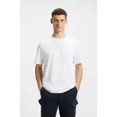 Boss green for man. 50519368 White casual t-shirt (L), Cotton, Short sleeve