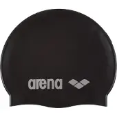 Arena Classic Silicone Cap, Sort, Sølv, Caps, Unisex, Voksen, Svømming, Silikon