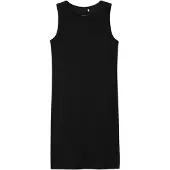 Name it Kjole - Rib - Slim - Noos - NmfNakal - Svart - - 10 år (140) - Kjole