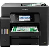 Epson EcoTank ET-5805 - Multifunksjonsskriver - farge - ink-jet - ITS - A4/Legal (medie) - opp til 25 spm (trykking) - 550 ark - 33.6 kbps - USB, LAN, Wi-Fi(ac) - svart