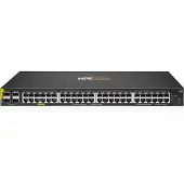 HP HPE Aruba 6100 48G Class4 PoE 4SFP+ 370W Switch - Switch - Styrt - 48 x 10/100/1000 (PoE+) + 4 x 1 Gigabit / 10 Gigabit SFP+ - side til side-luftflyt - rackmonterbar - PoE+ (370 W)
