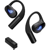 Asus ROG Cetra - True wireless-hodetelefoner med mikrofon - åpent øre - Bluetooth / 2,4 GHz radiofrekvens - aktiv støydemping - svart