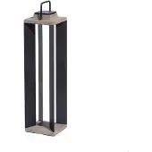 LES JARDINS LED-solcellelykt Teckalu, grå/svart, 60 cm