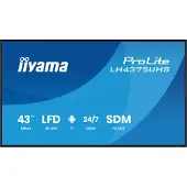 Iiyama ProLite LH4375UHS-B2AG - 43 Diagonalklasse (42.5 synlig) LED-bakgrunnsbelyst LCD-skjerm - intelligent skilting - med innebygd mediespiller, SDM Slot PC - 4K UHD (2160p) 3840 x 2160 - svart (ka