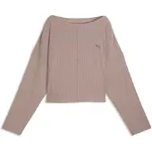 Puma CLOUDSPUN Rib Slouch Boxy Tee Women, Clothing, Sandstone, XL