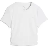 Puma CLOUDSPUN Ribbed Slim Training Tee Women, Clothing, White, L