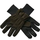 Deerhunter Fleece Gloves w. Leather Art Green 2XL