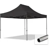TOOLPORT 3x4,5 m stål, pop up partytelt, uden sidepaneler, svart