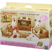 Sylvanian Families Hjemme Stue Sett Med Figurer
