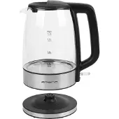 Emerio WK-130126, 1,7 l, 2200 W, Sort, Gjennomsiktig, Glass, Plast, Vannivåindikator, Trådløs