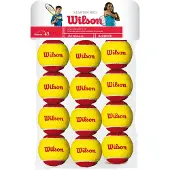 Wilson Starter Red, Rød, Gult, Gummi, 12 stykker, Barn