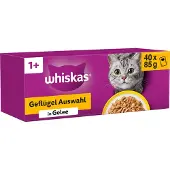 Whiskas Våtfôr Til Katt Med Fjærkre I Gelé 40x85g
