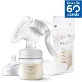 Philips AVENT SCF430/20 Manuell brystpumpe, Manuell, Gjennomsiktig, Hvit