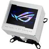 Asus ROG RYUJIN III WB White Edition, vannblokk, kobber, hvit, LGA 1150 (sokkel H3), LGA 1151 (sokkel H4), LGA 1155 (sokkel H2), LGA 1156 (sokkel H), LGA 1200..., 1 vifte (e), 21,08 kubikkfot/min.